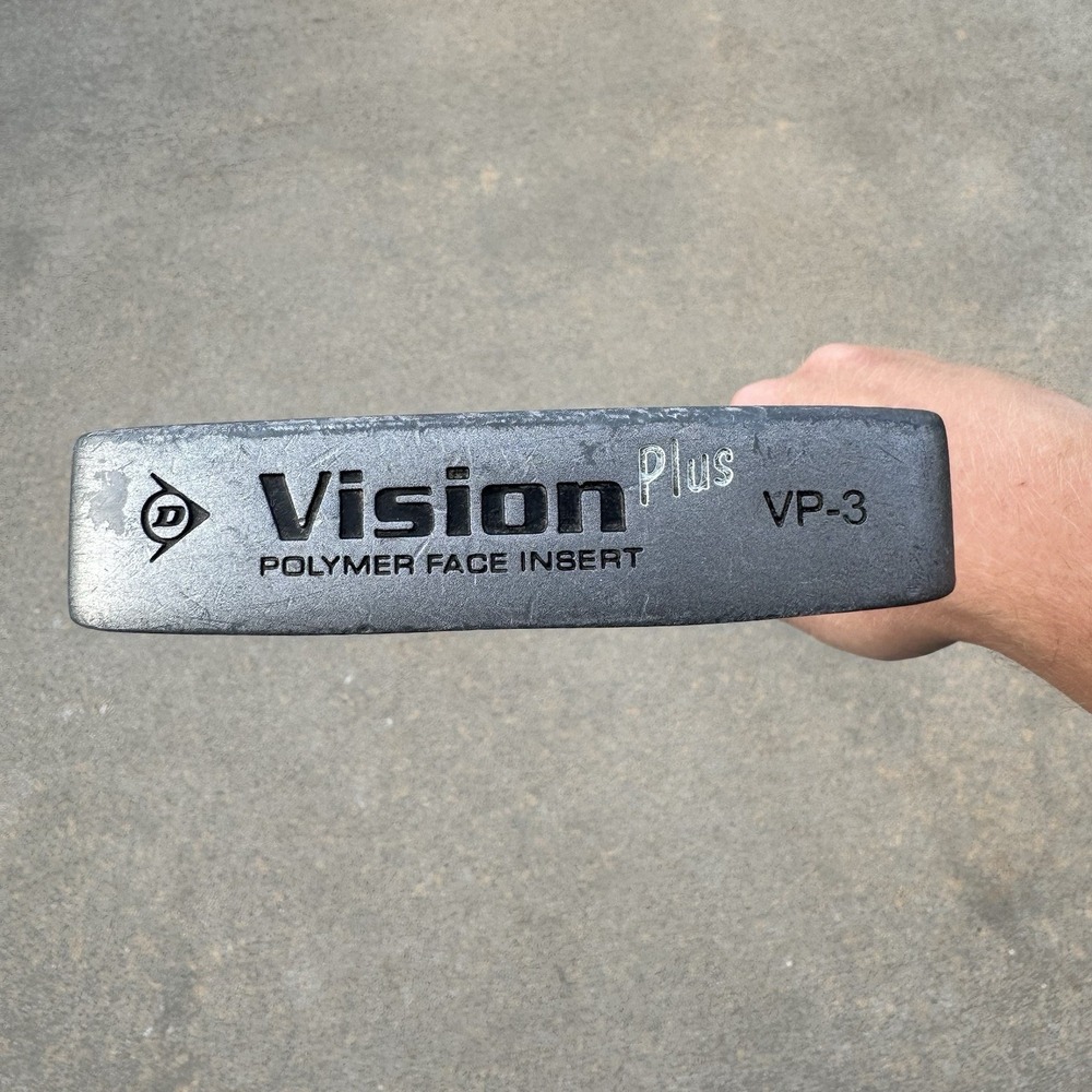 Dunlop Vision Plus VP-3 Putter Polymer Face Insert‎ RH Steel Shaft 35.5" USA